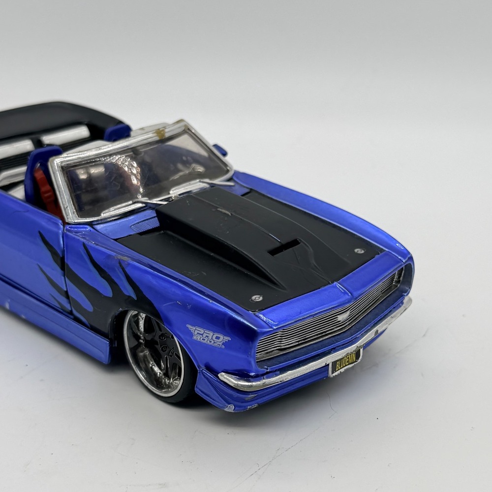 Vintage 1968 Maisto Chevrolet Camaro SS PRO RODZ Blue Convertible Die Cast Car - Picture 2 of 15